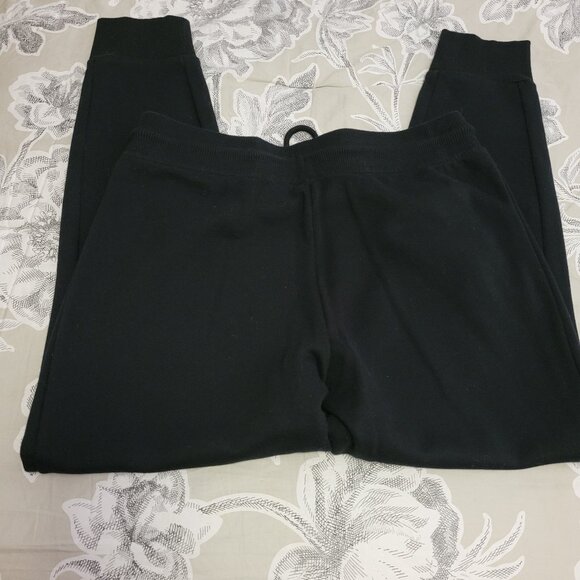 90 Degrees Black Joggers w/Elastic& Drawstring Waist Medium EUC - Picture 2 of 7